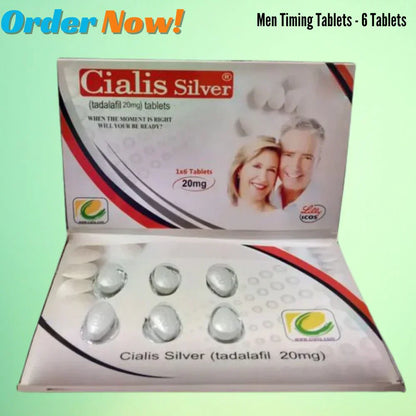 C!alis Silver 20mg 6 Tablet Book (Made In UK)