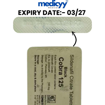 Black cobra 125Mg by Combitic Global Caplet Pvt Ltd (India). (20 Tablet)